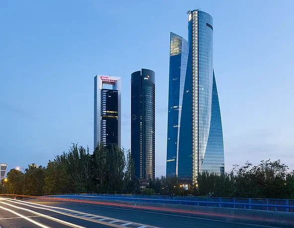 The Torre de Espacia in Madrid, home to the Dutch Embassy